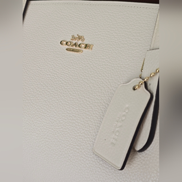 Coach Vanilla Leather Charlie Carryall Satchel Tote Bag - Picture 5 of 15